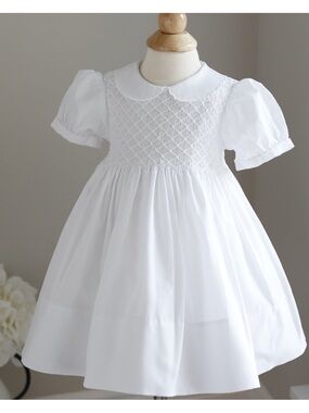 Feltman Brothers Smocked White Dress Flower Girl NWT